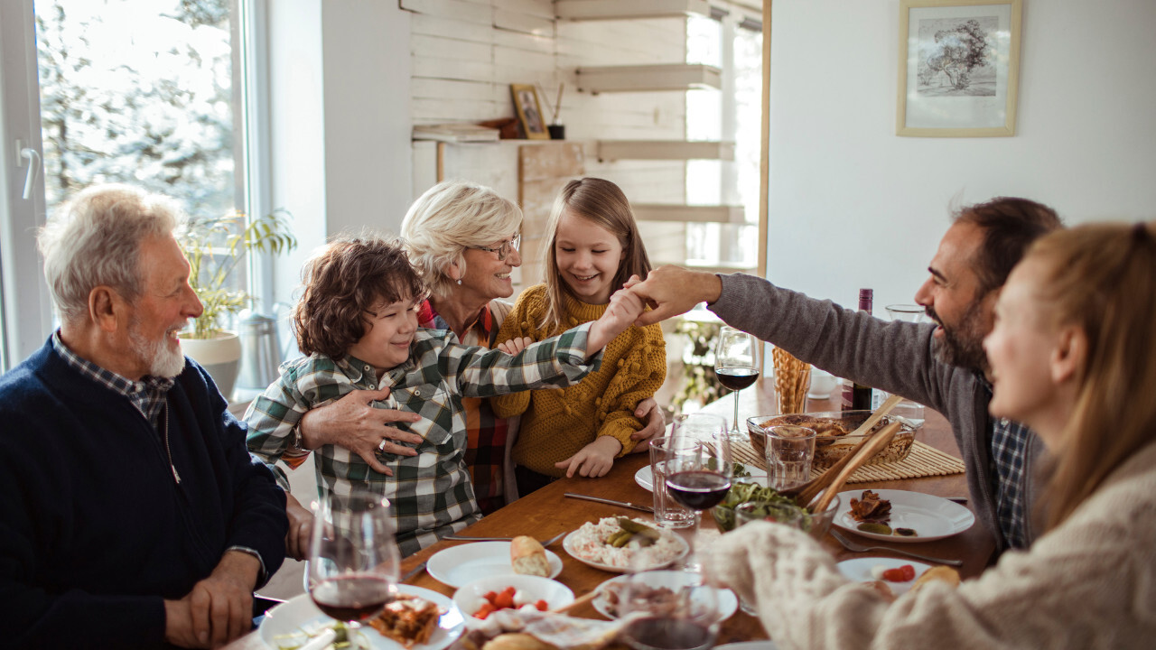 photo of active family enjoying the holidays